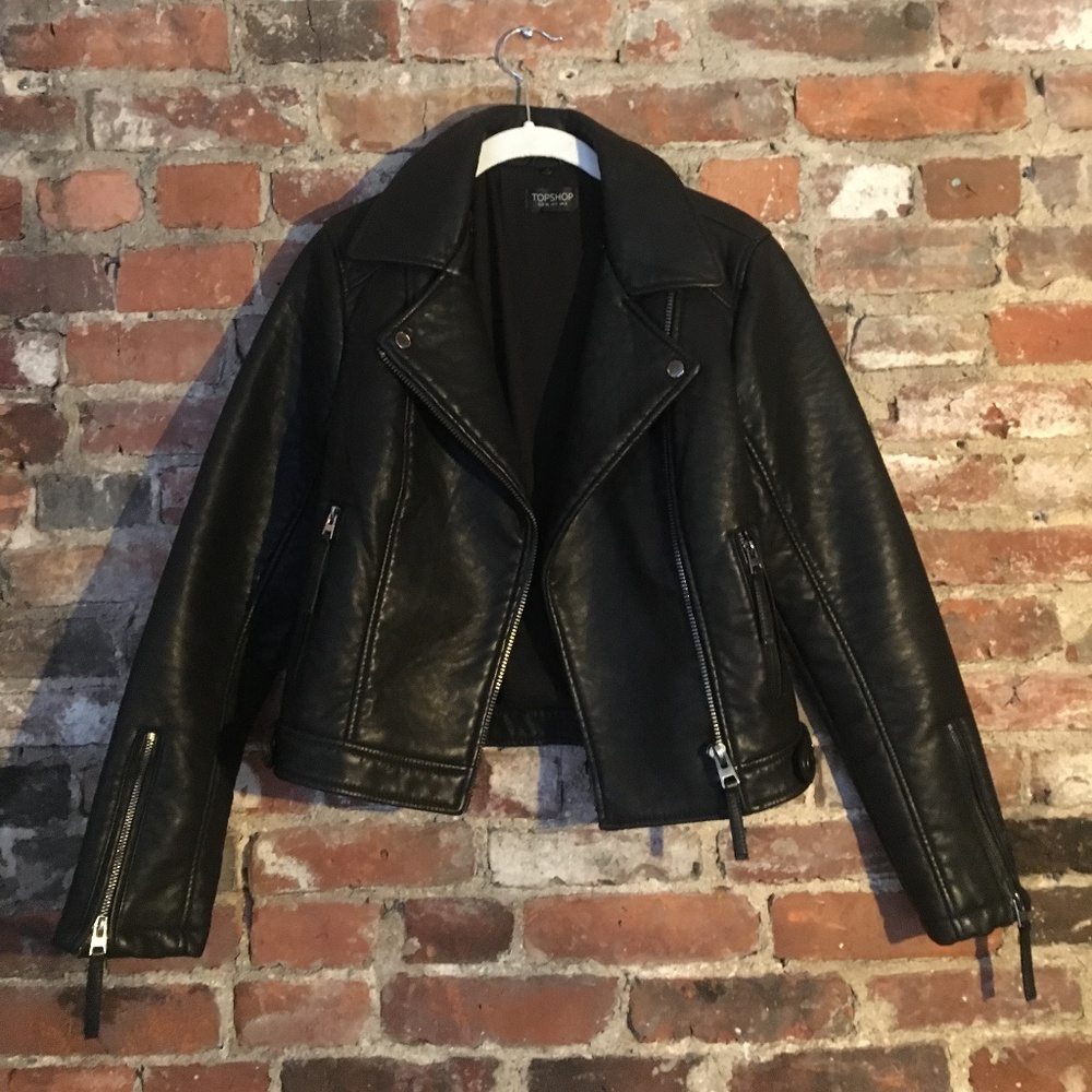 Topshop, leather jacket size 2